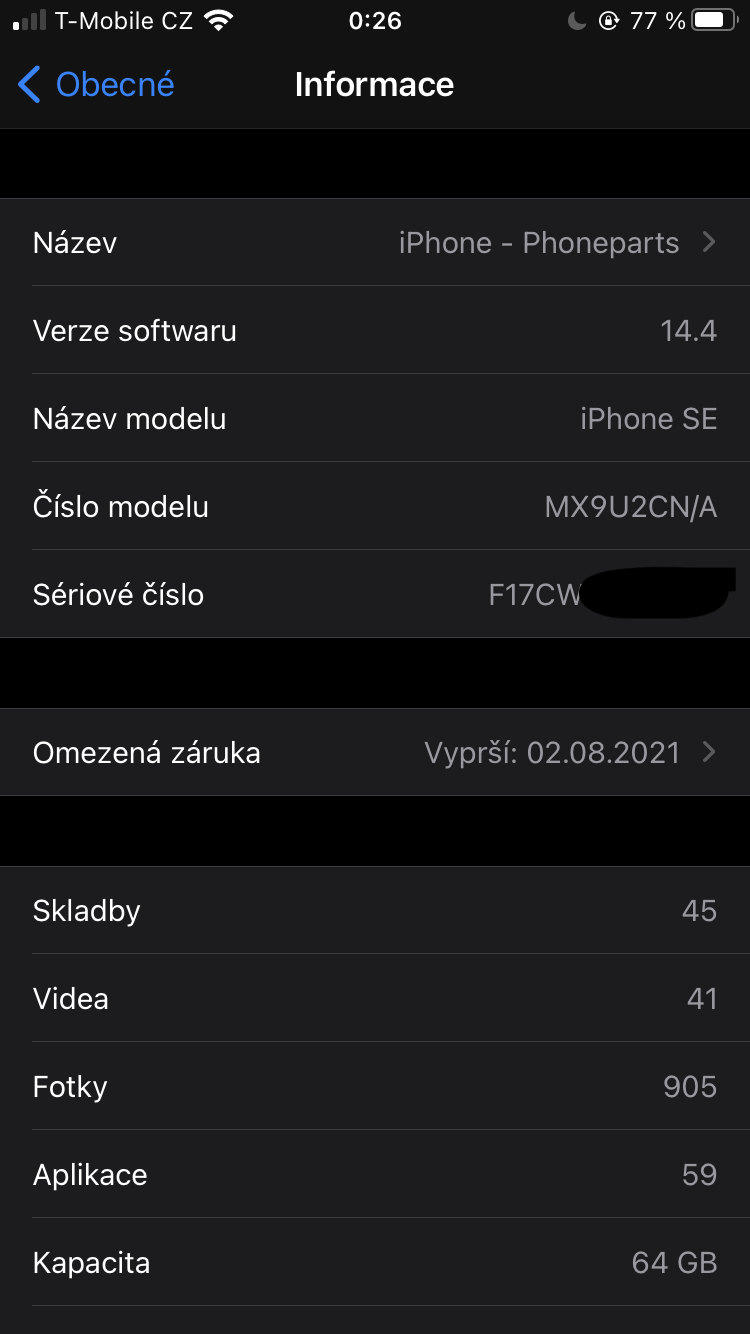 jak zjistit stari iphone